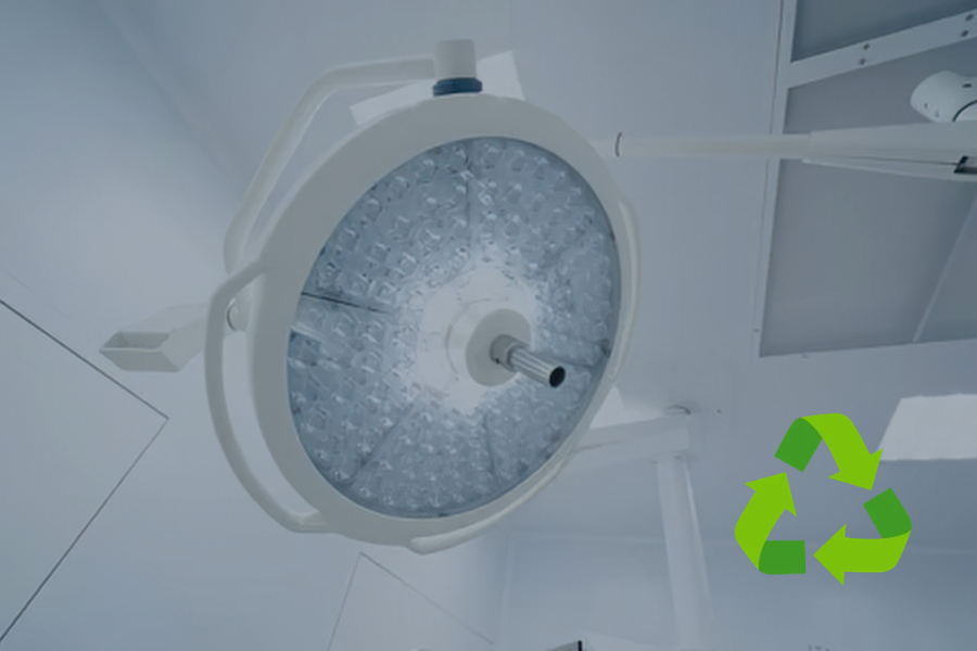surgical light recycling graphic